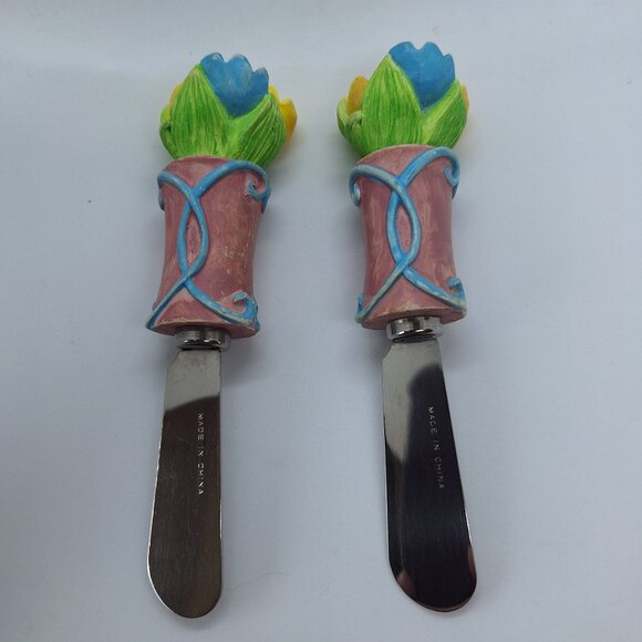 Flower Pot Easter Spring Novelty Appetizer Knife Vintage Souvenir‎ Collectible - Picture 1 of 4